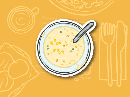 Good Soup Sticker | Funny Sticker | Gifts under 10 | Water Resistant Sticker | Water Bottle | Joke | Laptop