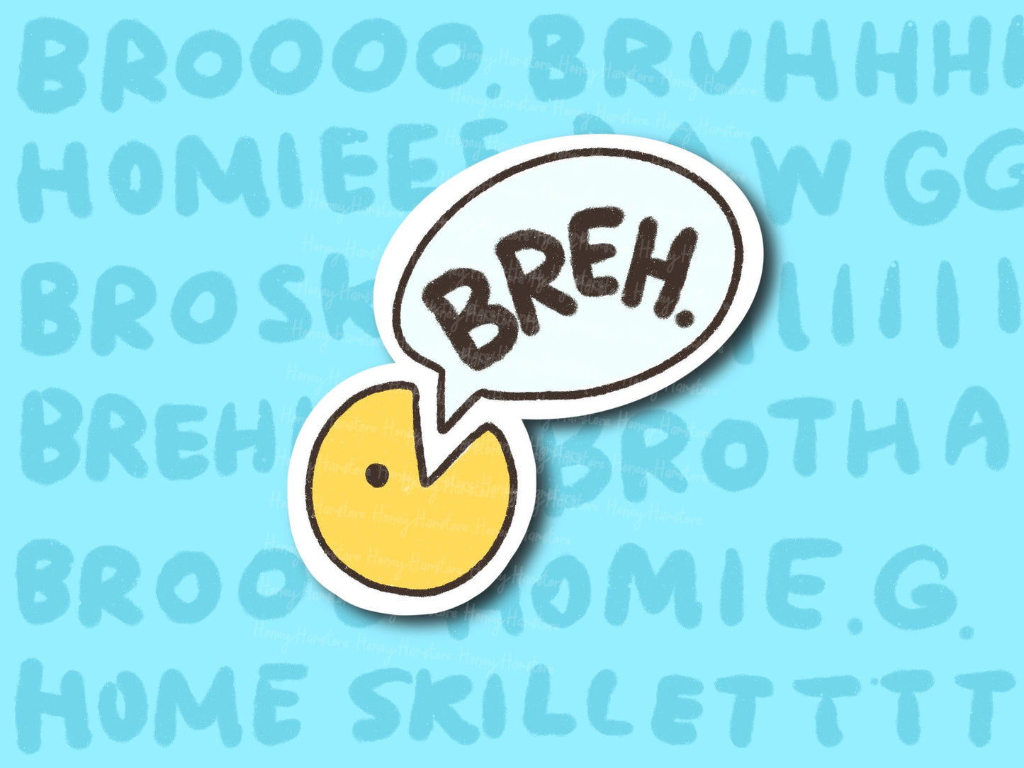 Breh Sticker | Funny Sticker | Gifts under 10 | Water Resistant Sticker | Water Bottle | Joke | Laptop | Emoji Breh Sticker