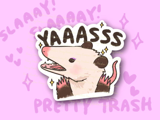 Yaaasss Sticker | Funny Sticker | Gifts under 10 | Water Resistant Sticker | Water Bottle | Joke | Laptop | Cute Sticker