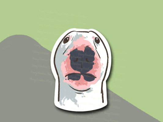 Staring Dog Sticker | Funny Meme Sticker | Gifts under 10 | Water Resistant Sticker | Water Bottle | Joke | Laptop | Cute Sticker