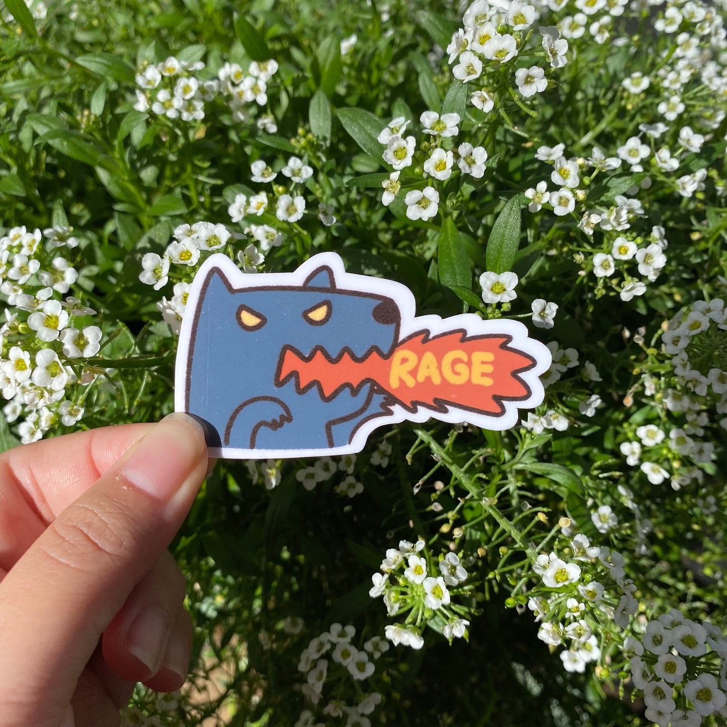Rage Wolf Sticker | Funny Sticker | Gifts under 10 | Water Resistant Sticker | Water Bottle | Joke | Laptop