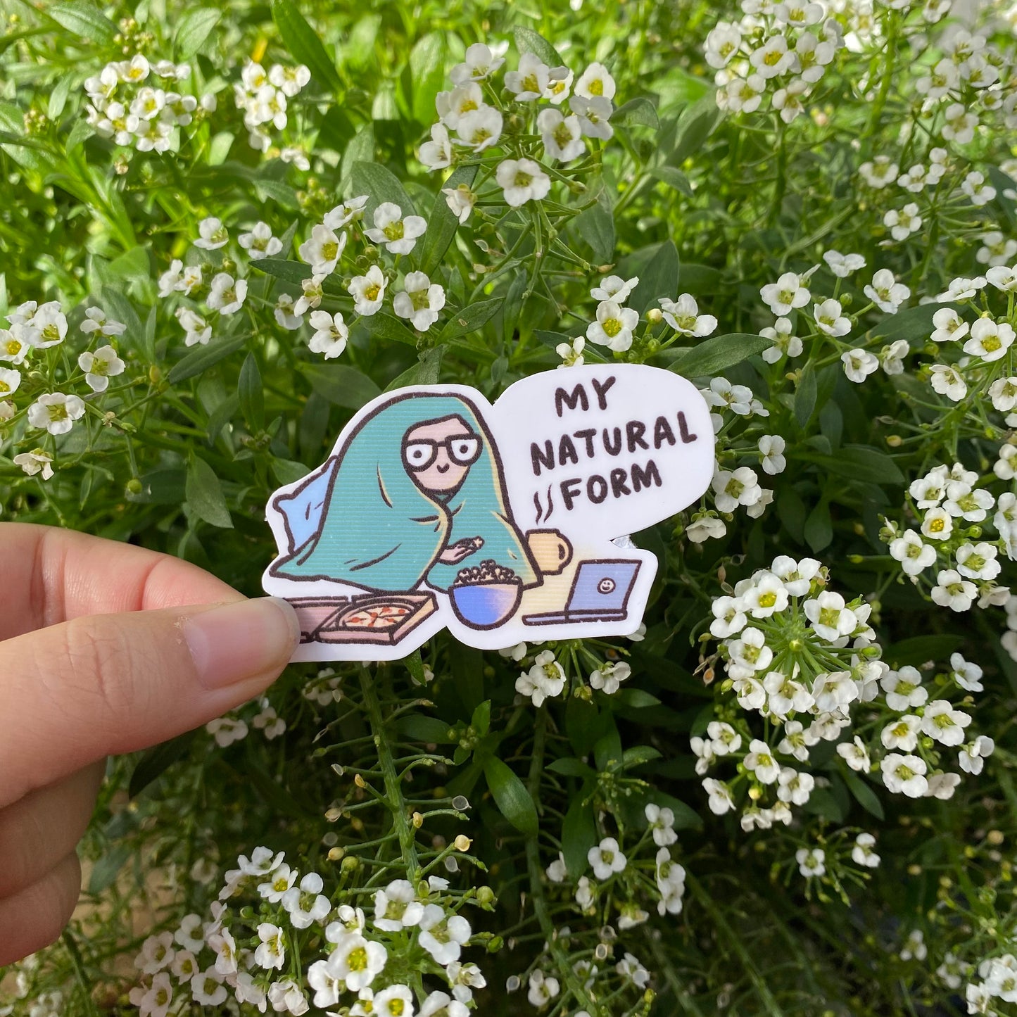 My Natural Form Sticker | Funny Joke Cute Sticker | Gifts under 10 | Water Resistant Sticker | Water Bottle Laptop Cell Phone Case