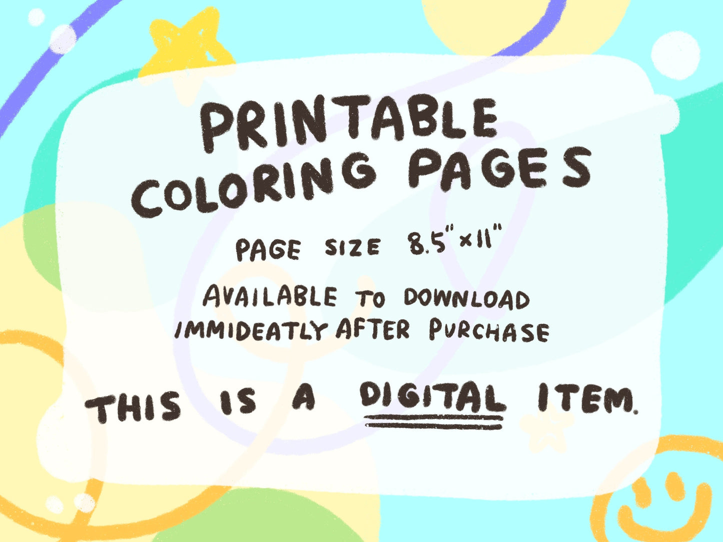 Cute Animal Coloring Pages Series 2 | 6 Pages | Hamster, Raccoon, Opossum | Printable Instant Download | Preschool | Toddler | Kids Simple