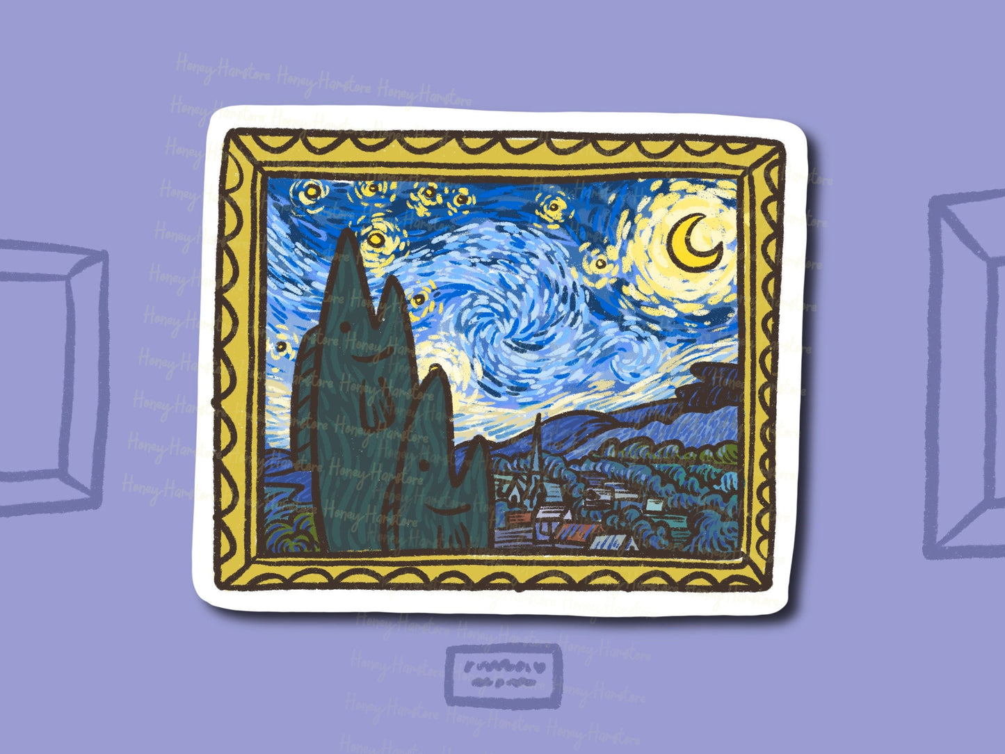 Fish Art Sticker Series 3 | Painting Art History| Fish Gallery Oil Painting | Artist | Cute Laptop Sticker | Gifts under 5 | Water Resistant