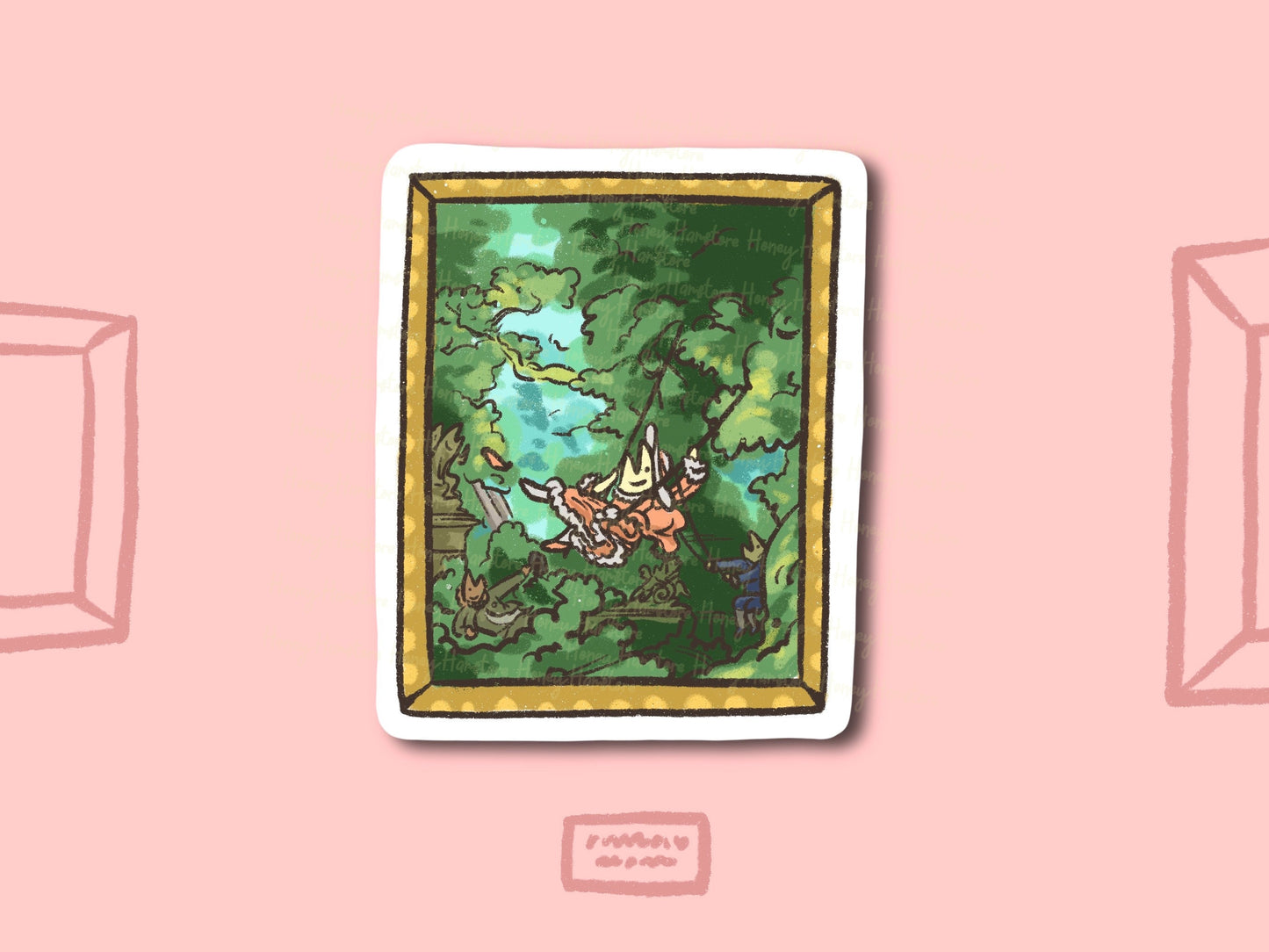 Fish Art Sticker Series 3 | Painting Art History| Fish Gallery Oil Painting | Artist | Cute Laptop Sticker | Gifts under 5 | Water Resistant