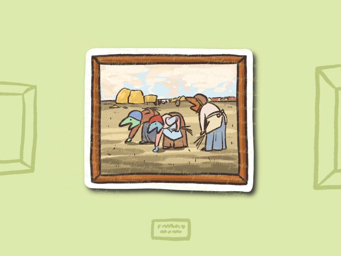 Fish Art Sticker Series 4 | Painting Art History| Fish Gallery Oil Painting | Artist | Cute Laptop Sticker | Gifts under 5 | Water Resistant