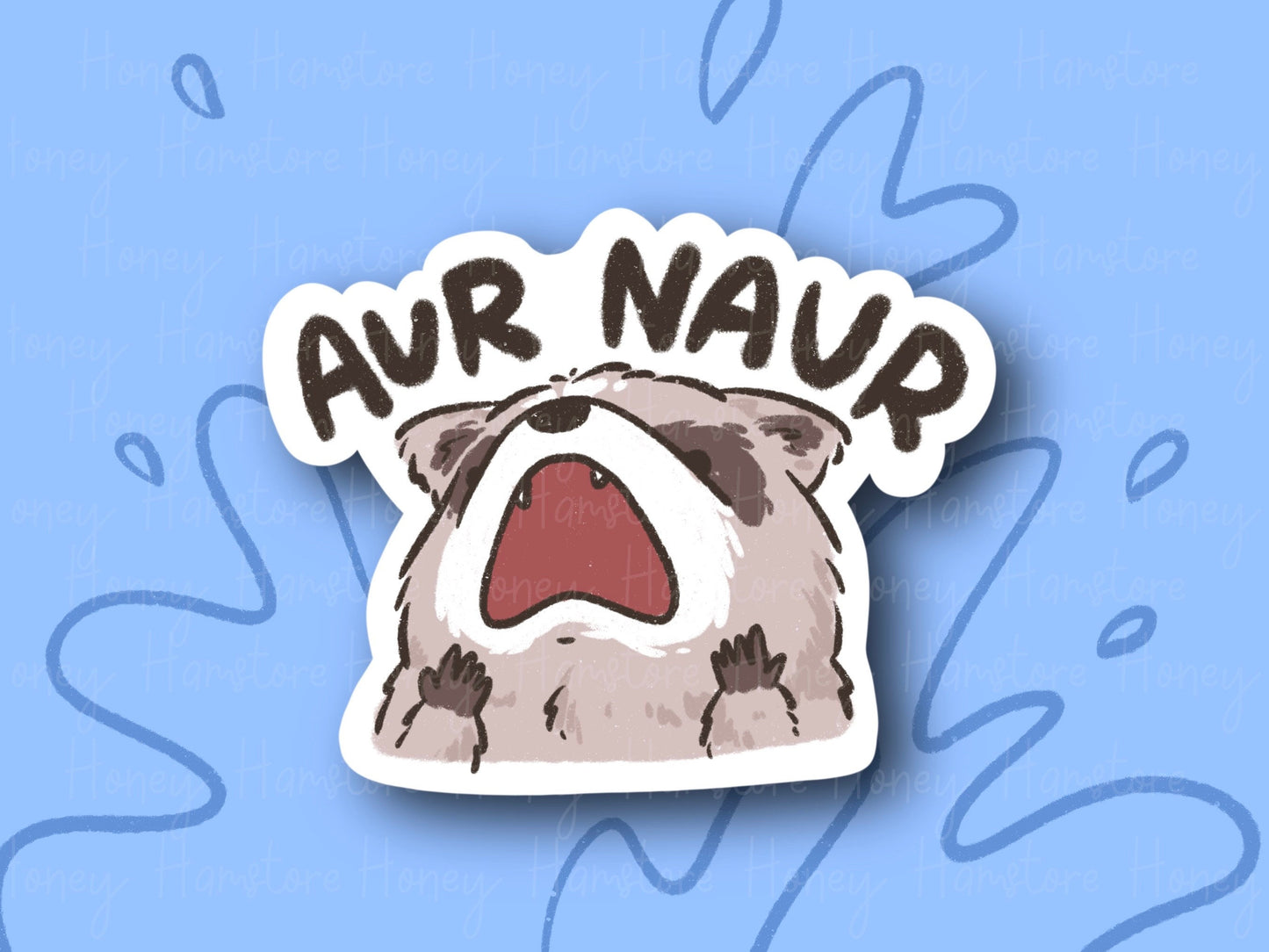 Aur Naur Cute Sticker | Series 1 | Funny Sticker | Possum Hamster Raccoon | Gifts under 10 | Water Resistant Sticker | Water Bottle | Laptop
