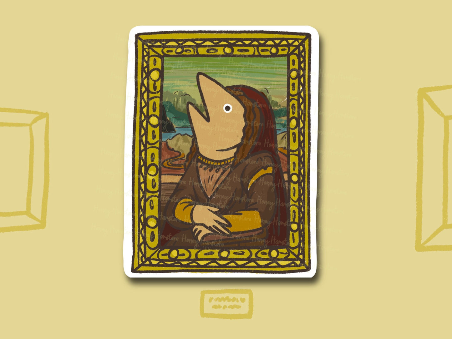 Fish Art Sticker Series 4 | Painting Art History| Fish Gallery Oil Painting | Artist | Cute Laptop Sticker | Gifts under 5 | Water Resistant