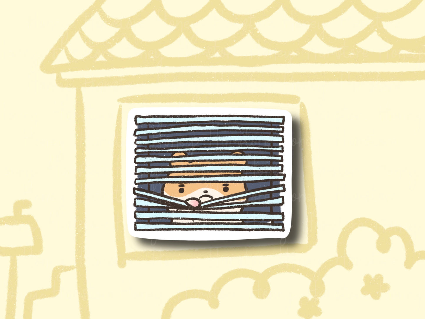 Hamster Watching You | Funny and Cute Laptop Sticker | Gifts under 5 | Water Resistant | Water Bottle | Vinyl Durable Hand-drawn