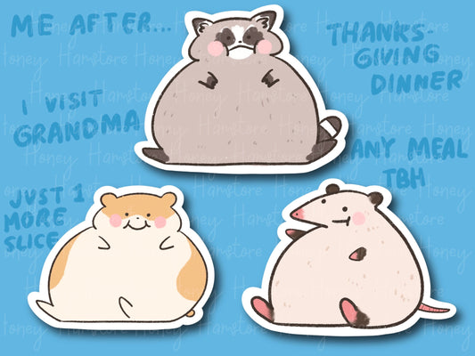 Big Full Animals | Funny Sticker | Gifts under 10 | Water Resistant | Chonky Chubby Cute Adorable Animal Pet | Laptop Water Bottle Decal