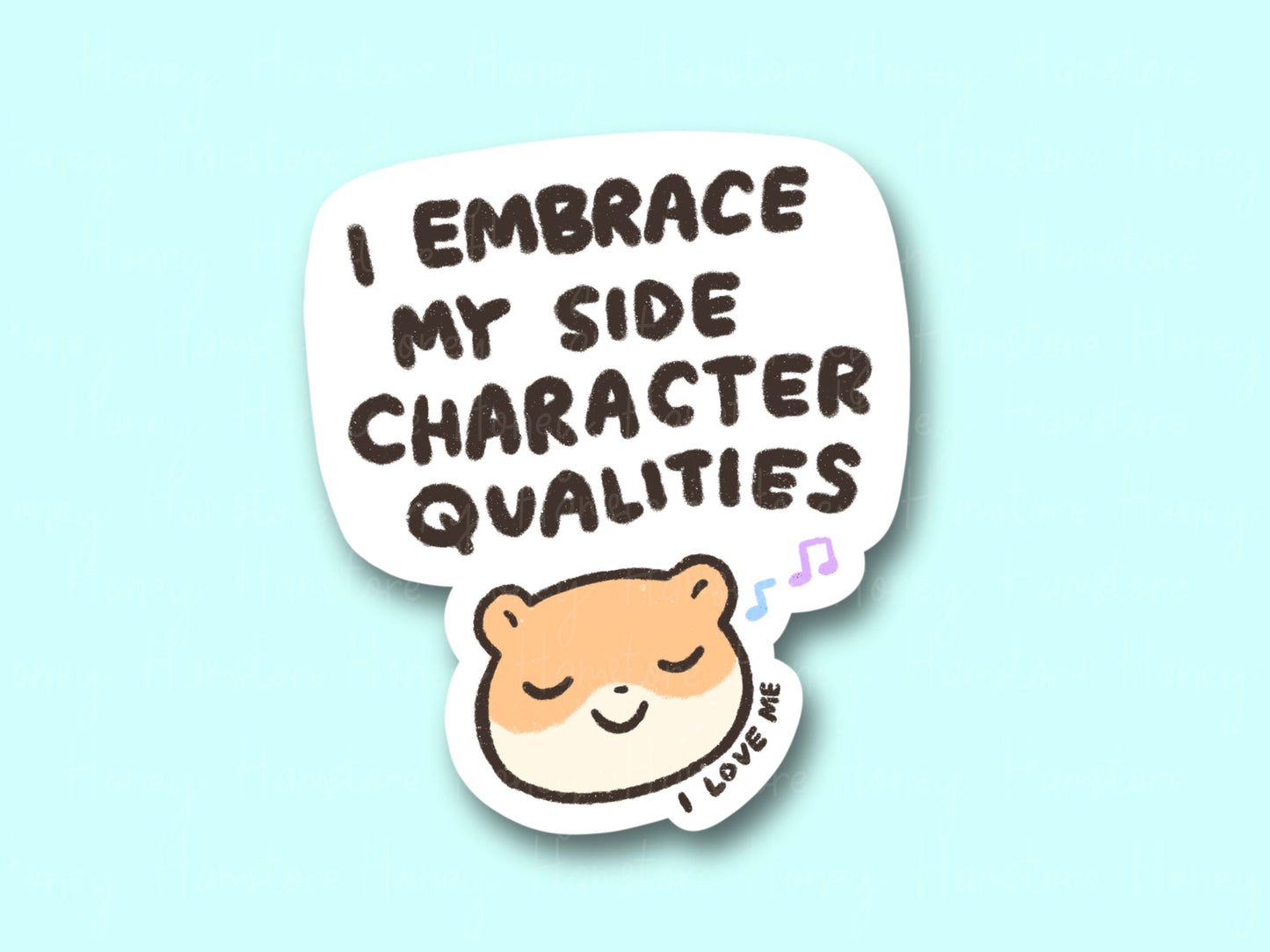 Side Character Qualities | Funny Sticker | Gifts under 10 | Water Resistant Sticker | Laptop Water Bottle Phone Case Decal For Her Him