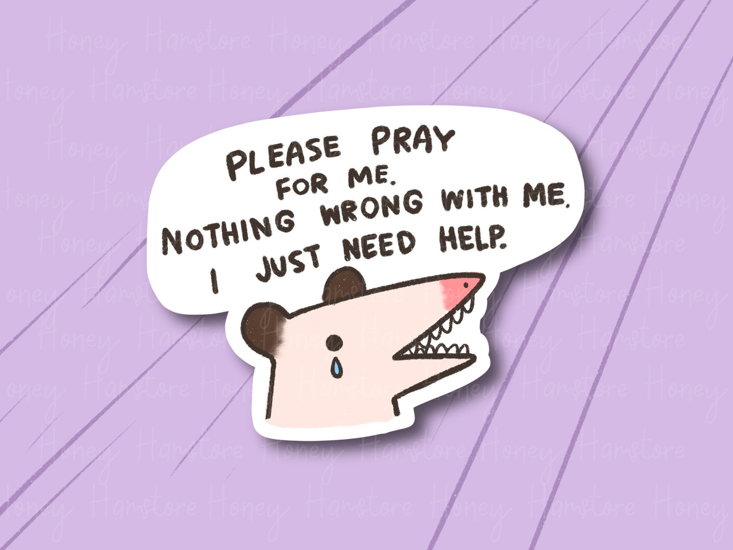 Pray For Me | Funny Joke Cute Sticker | Gifts under 10 | Water Resistant Sticker | Laptop Water Bottle Phone Case Decal For Her Him