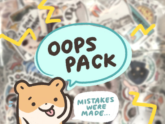 Mystery Random Oopsie Sticker Pack | Funny Sticker | Gifts under 10 | Water Resistant Sticker | Water Bottle Laptop | Humor Grade B & Below