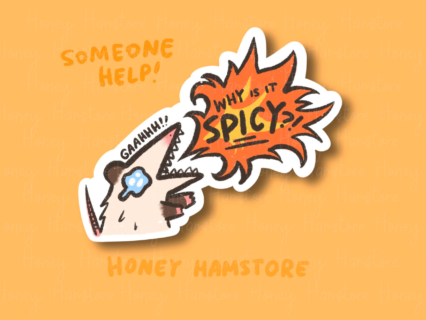 Why Is It Spicy Possum | Funny Sticker | Gifts under 10 | Water Resistant Sticker | Laptop Water Bottle Phone Case Decal For Her Him