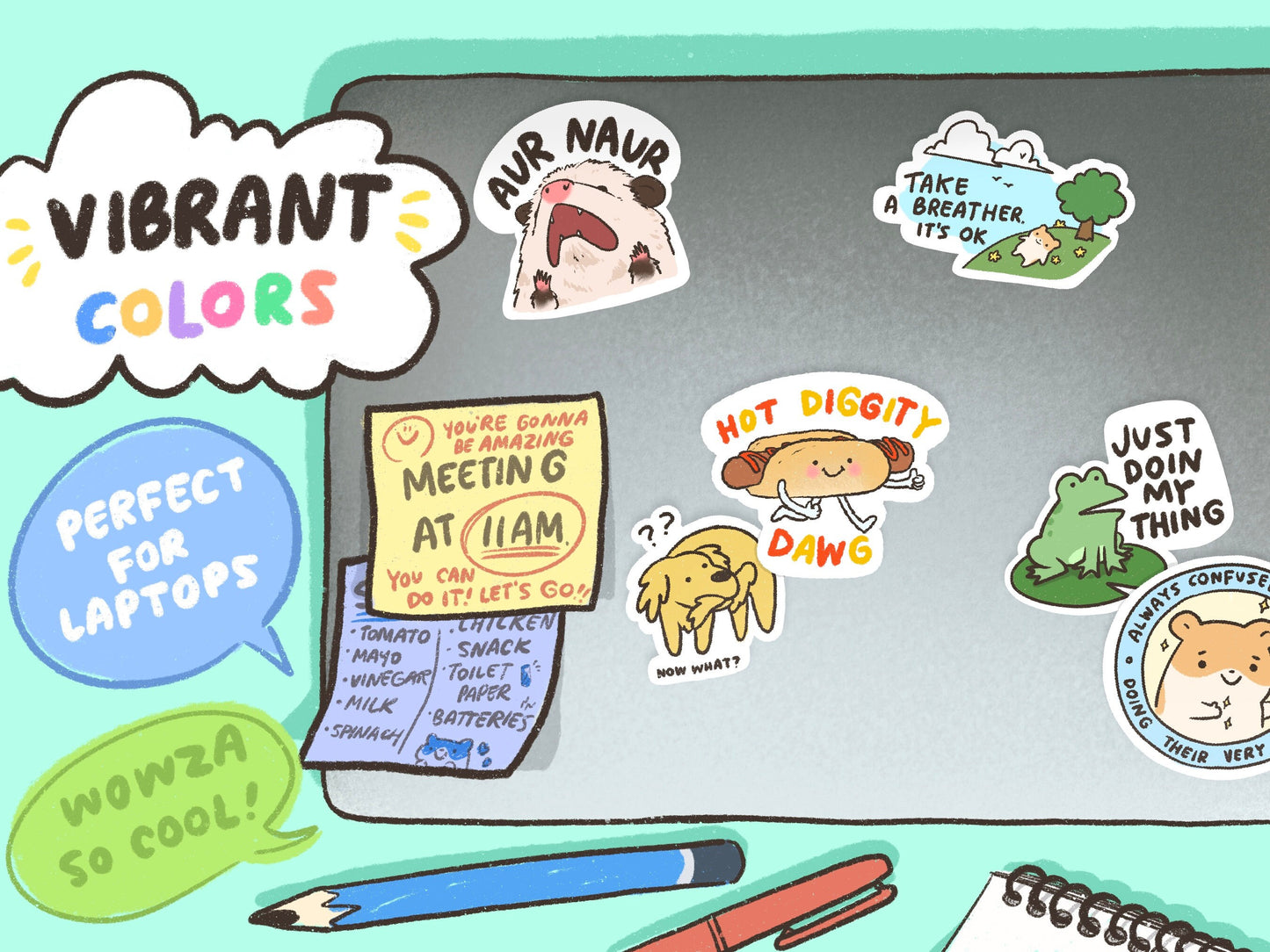 Adventure Dungeon MMORPG Fantasy Monster Stickers | RPG Stickers | Cute Laptop Sticker | Gifts under 5 | Water Resistant Sticker