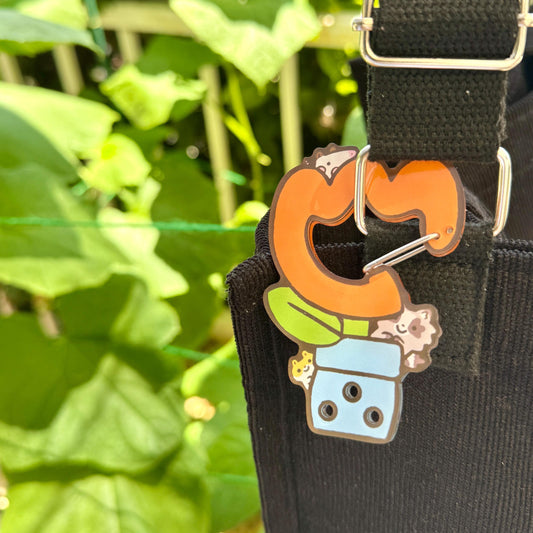 Carabiner Hamster Raccoon Opossum Potted Tulip Flower Acrylic for Children Gift Name Work Accessories for Bag Backpack Purse Keys Work