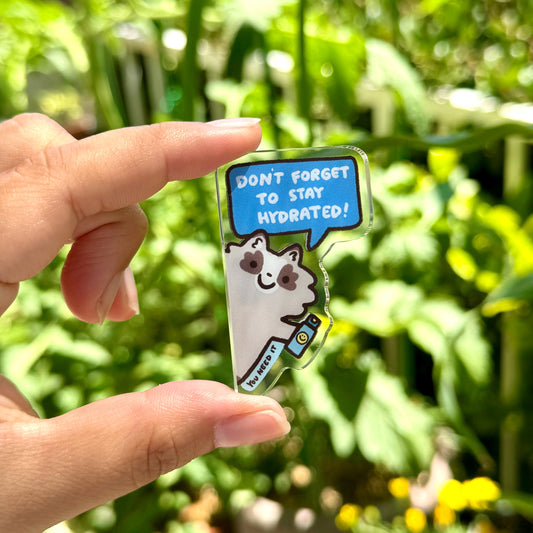 Raccoon Side Fridge Magnet Funny Cute Acrylic Magnet | Gifts Under 10 | Novelty Accessory Joke Present | Refrigerator Lockers File Cabinets