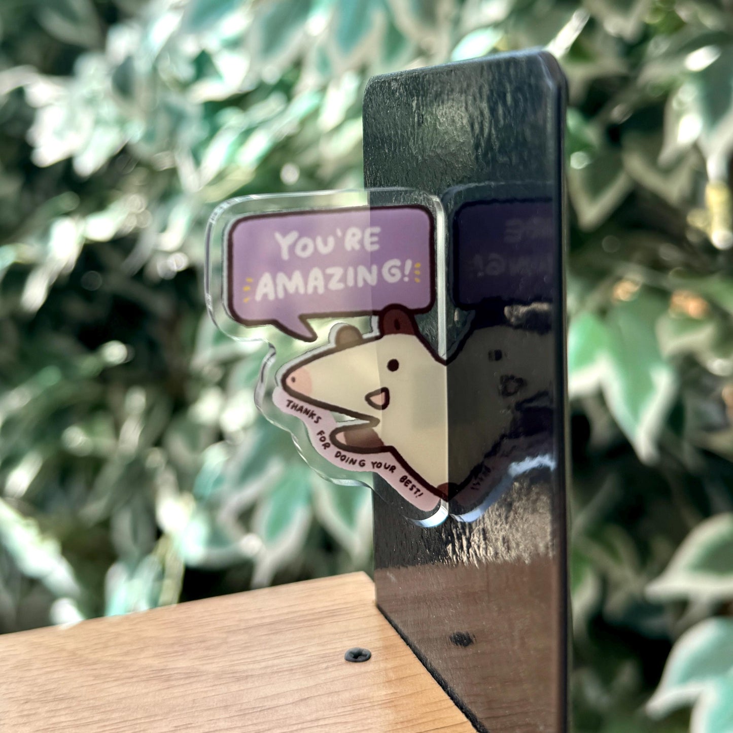 Opossum Side Fridge Magnet Funny Cute Acrylic Magnet | Gifts Under 10 | Novelty Accessory Joke Present | Refrigerator Lockers File Cabinets