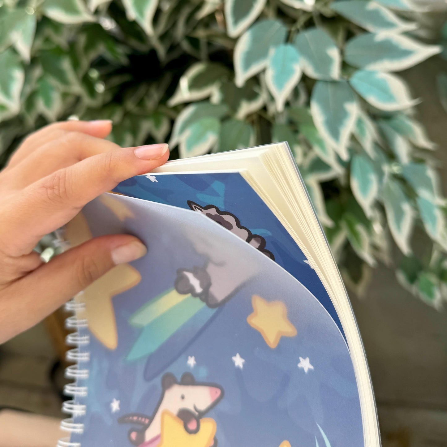 Hamster Raccoon Opossum Space Star Planet Time | Funny Cute Reusable Sticker Book | Gifts Under 20 | Novelty Stationary Present | Collection