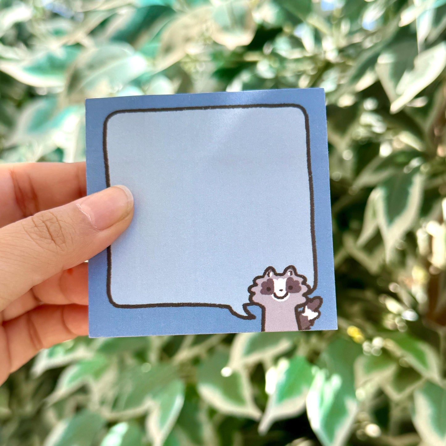 Raccoon Text Chat Bubble | Funny Cute Sticky Note | Gifts Under 10 | Novelty Stationary Present | For Office School for Children and Adult
