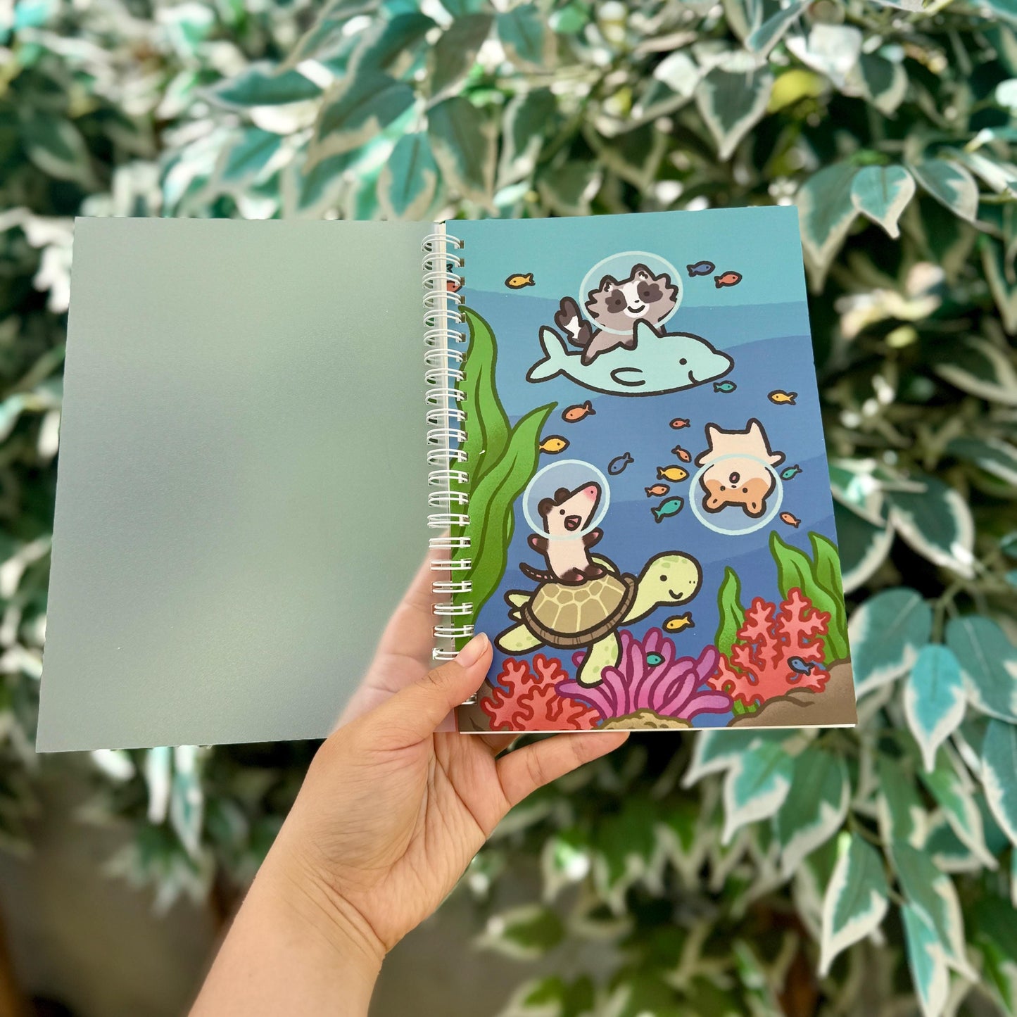Hamster Raccoon Opossum Ocean Adventure| Funny Cute Reusable Sticker Book | Gifts Under 20 | Novelty Stationary Present | Collection