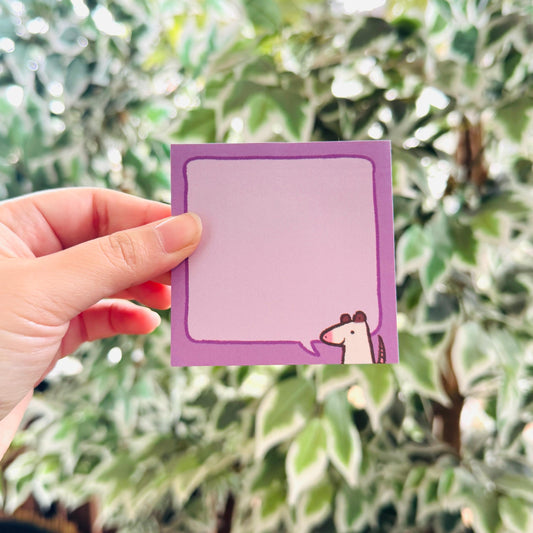 Possum Text Chat Bubble | Funny Cute Sticky Note | Gifts Under 10 | Novelty Stationary Present | For Office School for Children and Adult