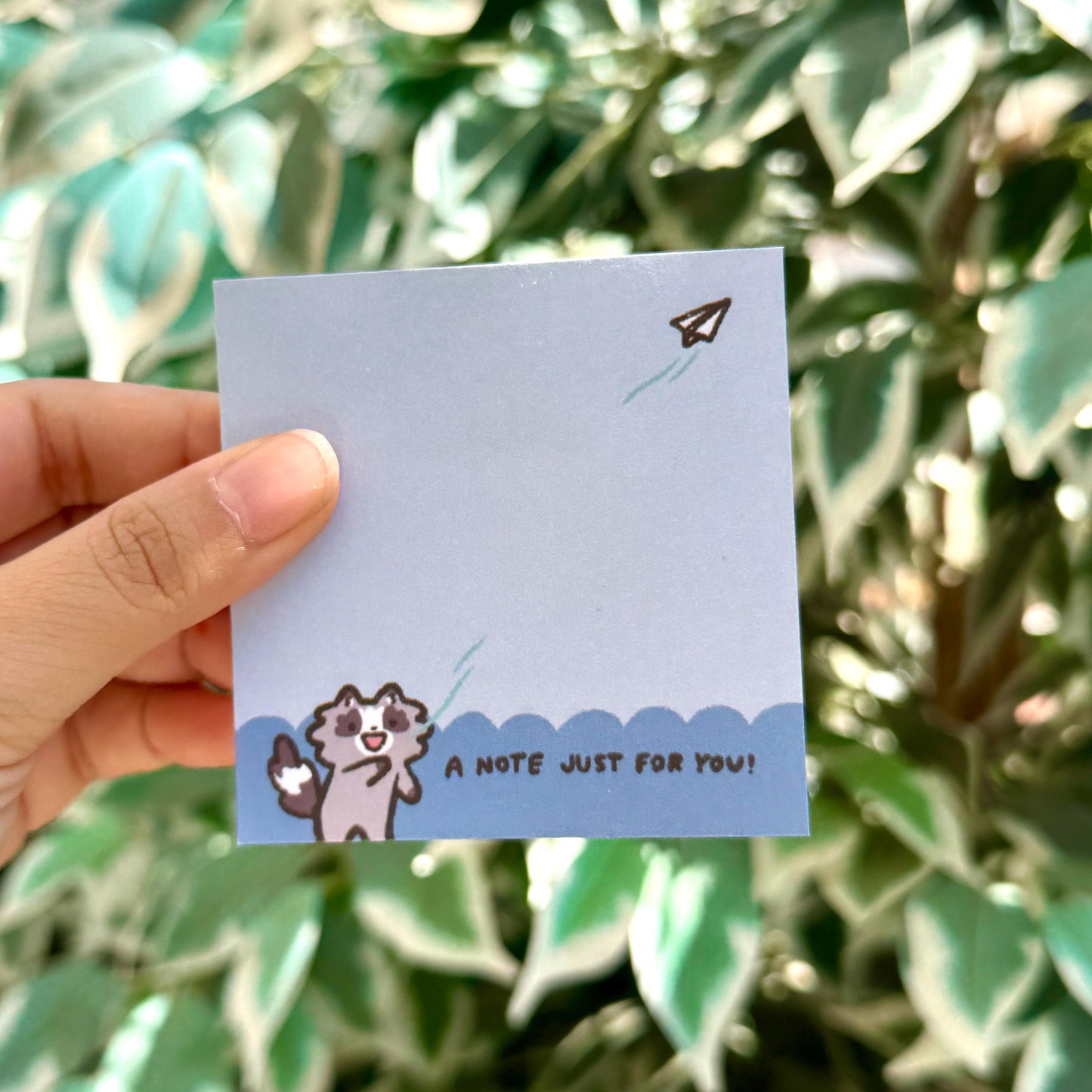 Raccoon A Note Just For You! | Funny Cute Sticky Note | Gifts Under 10 | Novelty Stationary Present | For Office School for Children & Adult