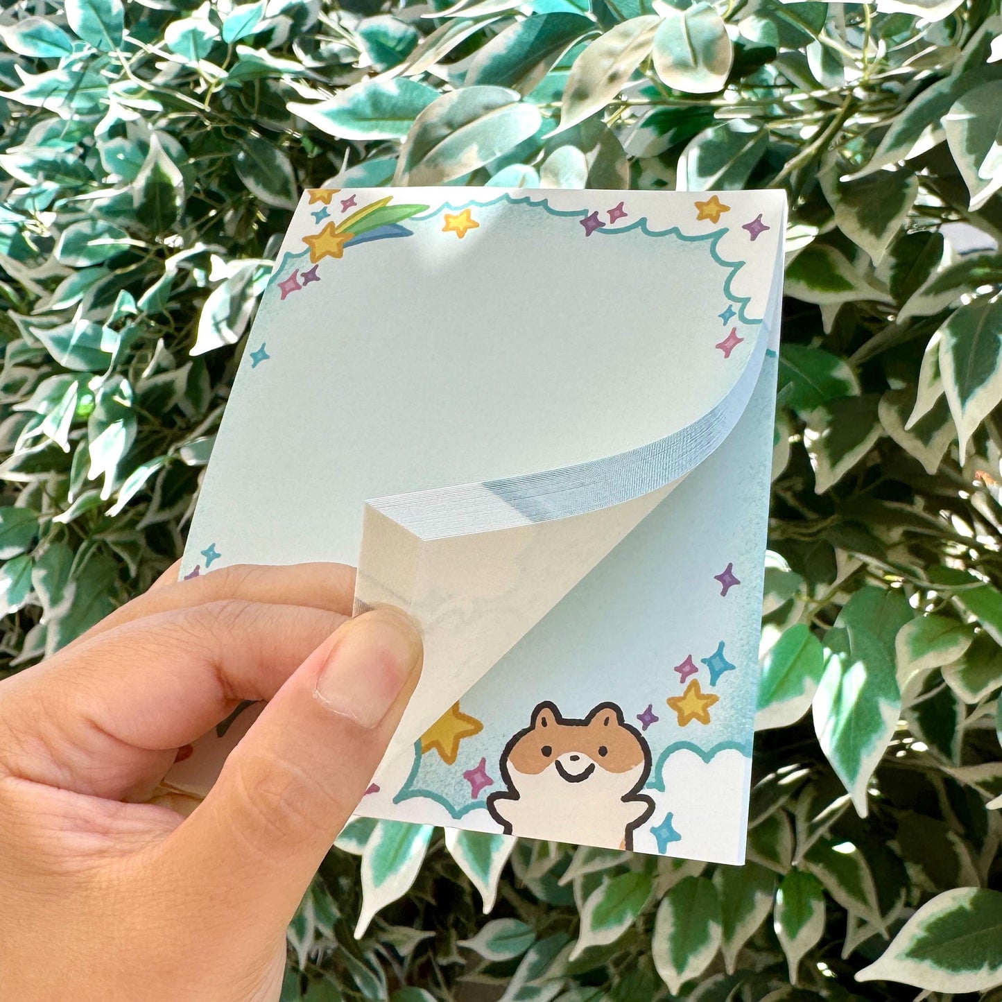 Hamster Cloud with Stars | Funny Cute Notepad | Gifts Under 10 | Novelty Stationary Present | For Office School Personal Use Adorable Notes